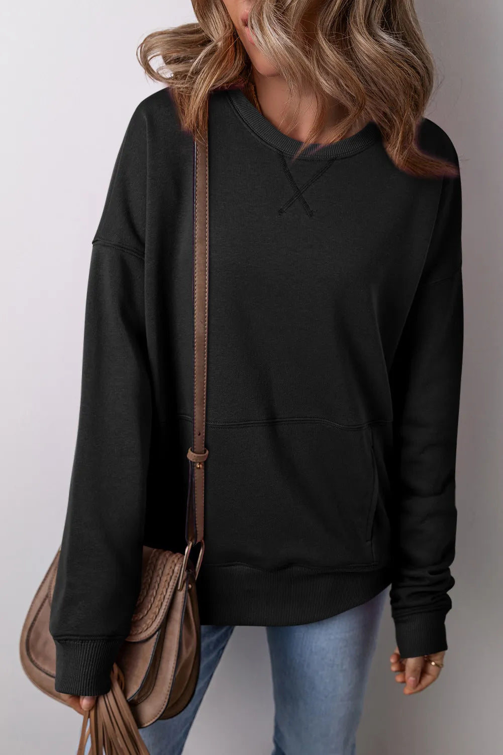 Round Neck Long Sleeve Sweatshirt