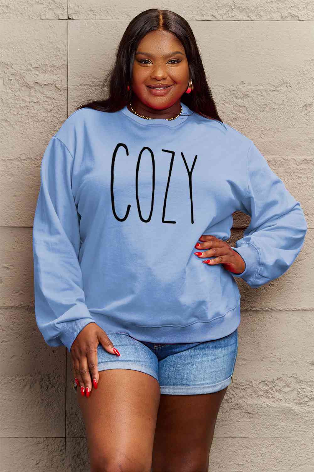 Simply Love Full Size COZY Graphic Sweatshirt