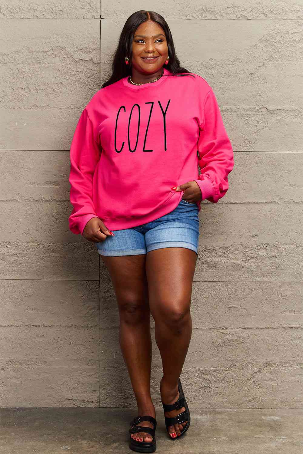 Simply Love Full Size COZY Graphic Sweatshirt